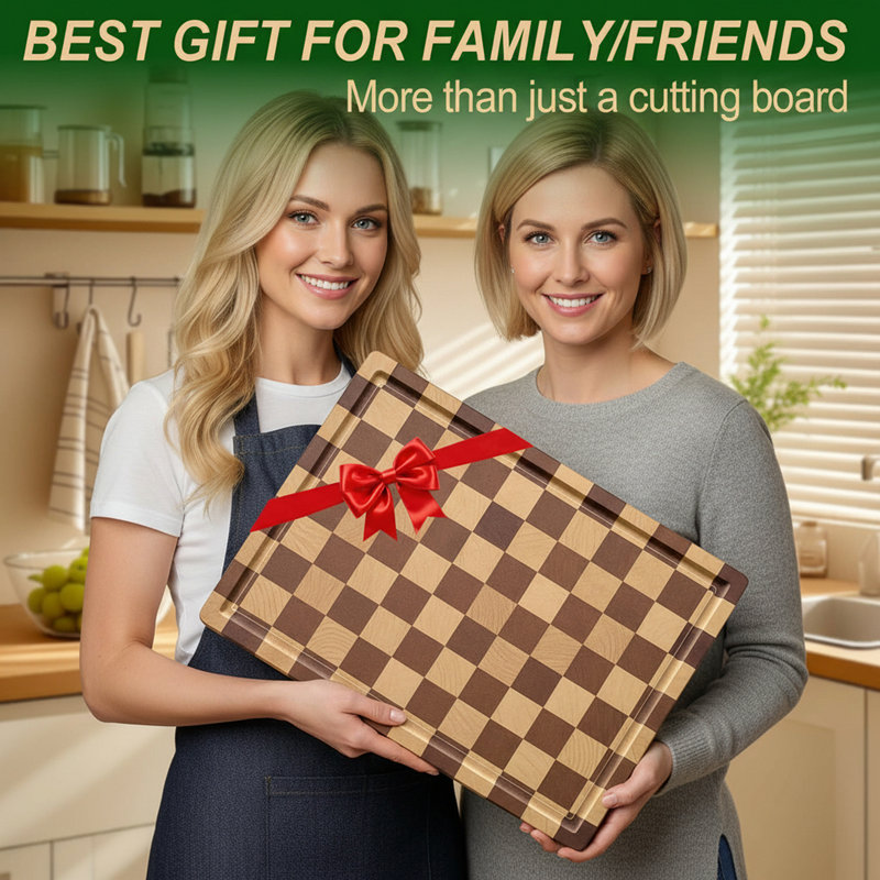 Large Wooden Cutting Boards For Kitchen- 17" X 12" X 0.8"