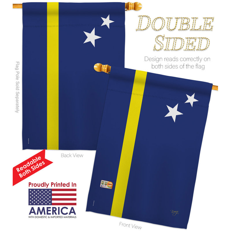 Double Sided 40'' H x 28'' W Polyester House Flag