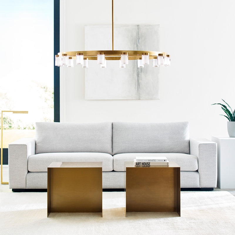 Esfera 16 - Light LED Chandelier, Natural Brass