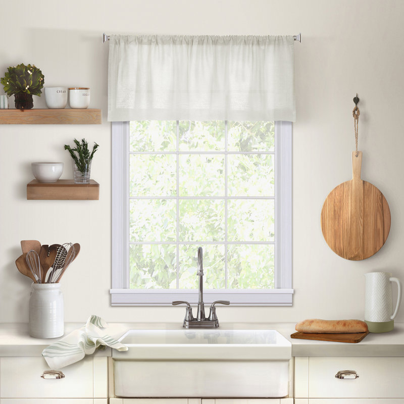 Reade Tailored Window Valance, White