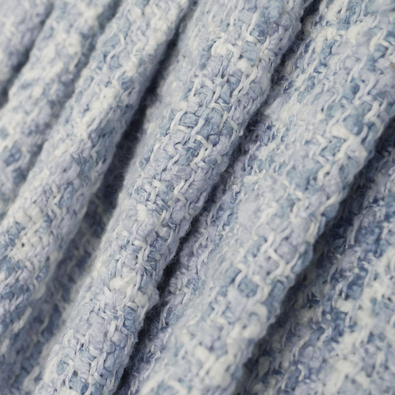 Knitted Throw Blanket, Ashley Blue, 127cm W x 152.4cm L