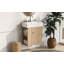 Meuble-lavabo flottant moderne 21,6 po avec lavabo en céramique - pour les petites salles de bain, rangement à gauche-1892969027