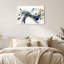 Plume tressée bleue et beige avec sphères flottantes, art mural-41231642