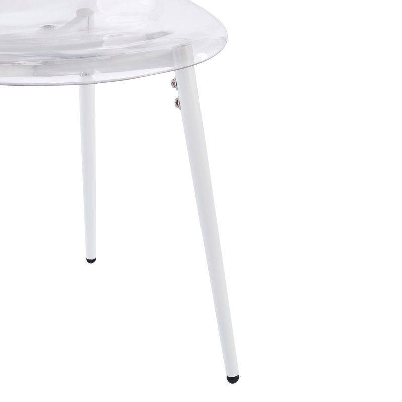 Ensemble de 4 chaises de salle à manger avec pieds en métal et sièges en acrylique