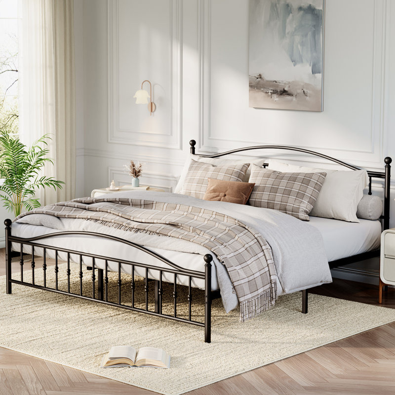 Sturdy Metal Platform Bed Frame, King