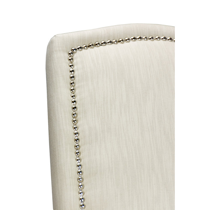 Chaise rembourrée Chalus Hermanson, Naturel, Blanc