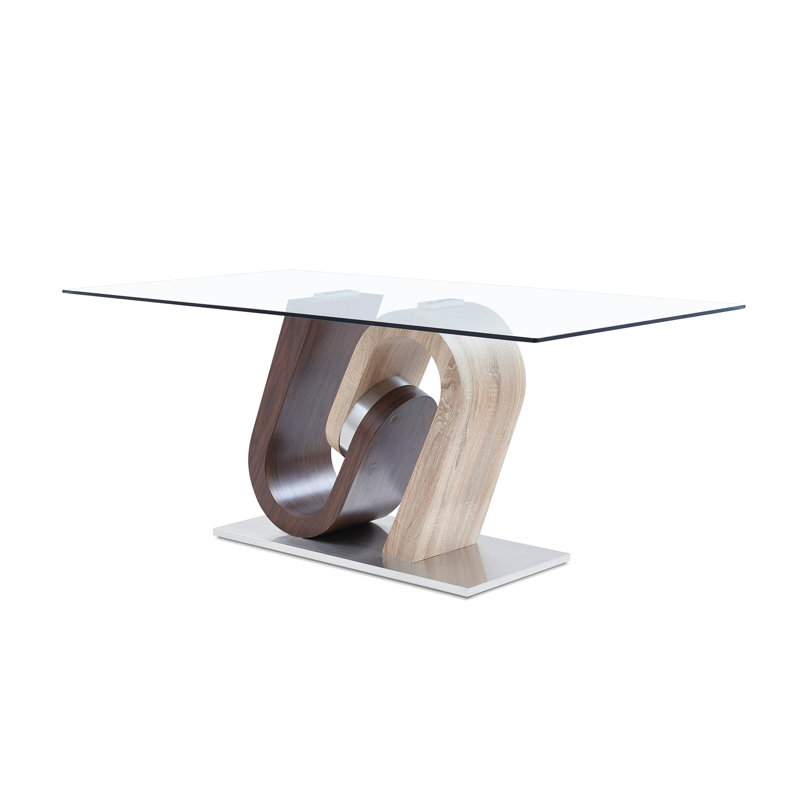 Table de salle à manger Tony, Brun / Beige, H 29,92 po x L 70,87 po x l 39,37 po
