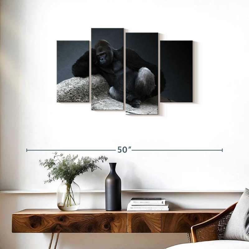 Brampt Daydreaming Gorilla, 22" H x 36" W