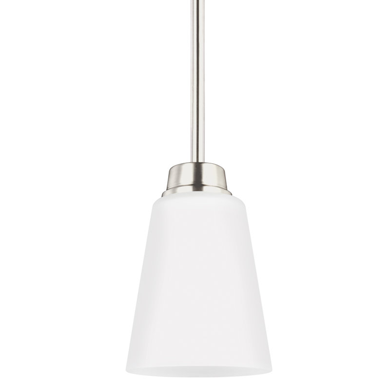 Kerrville One Light Mini-Pendant from Generation Lighting , Brushed Nickel, Yes