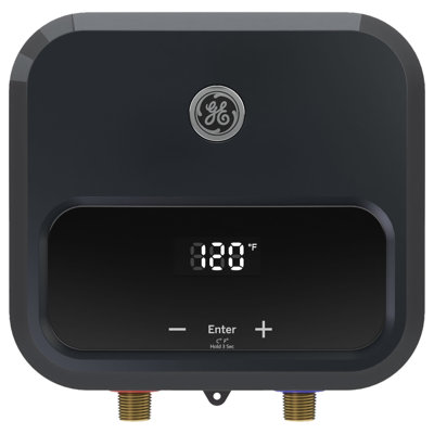 GE Appliances 5.5 kW, Small Tankless Electric Water Heater with Digital Touch Screen Temperature Control, 240V