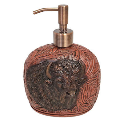 Bouteille à pompe en cuir Bison