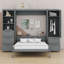 Lit escamotable Murphy avec placard, tiroirs et tablettes-2085156739
