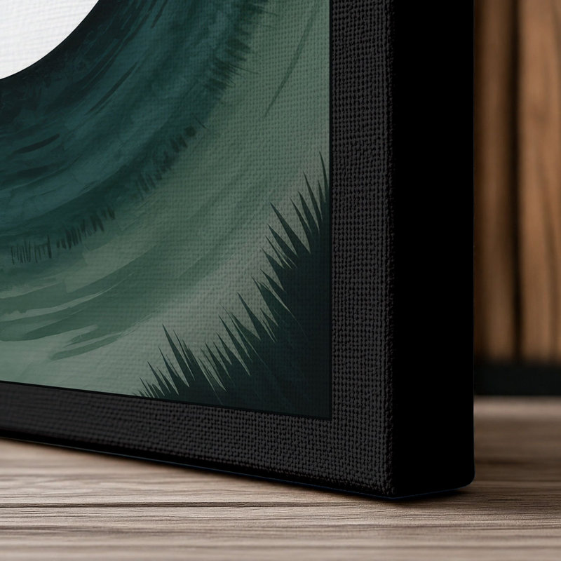 Whale in the Vortex Coastal - Wrapped Canvas, 18x12 - 45.7 x 30.5 cm, Black Border