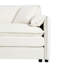 Chenille de luxe 2 pièces, design moderne. Siège supplémentaire, beige pour bureau, salon, chambre très large