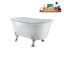 Baignoire de trempage sur pieds en acrylique 57 "avec drain, pattes et plateau en bambou 57" Streamline-83636143-83636136