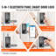 Serrure connectée, poignée de porte intelligente 5 en 1, verrou de sécurité à empreinte digitale avec application de contrôle, serrure connectée Bluetooth, serrure de porte sans clé avec poignée, serrure de porte biométrique, serrure de porte numérique à clavier pour porte d'entrée