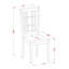 L'ensemble de mobilier de salle à manger 5 pièces comprend une table ovale en bois avec feuille papillon et 4 chaises de cuisine en similicuir, noir et cerisier, 42 po x 60 po-2084798778-2084798776-2084798781