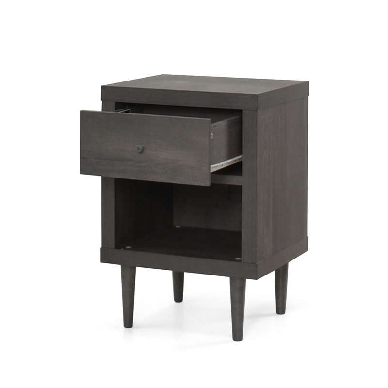 Table de chevet Laila, Gris, 1