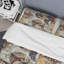 Cachemire floral doré - ensemble de housse de couette abstrait - microfibre de polyester-282440550