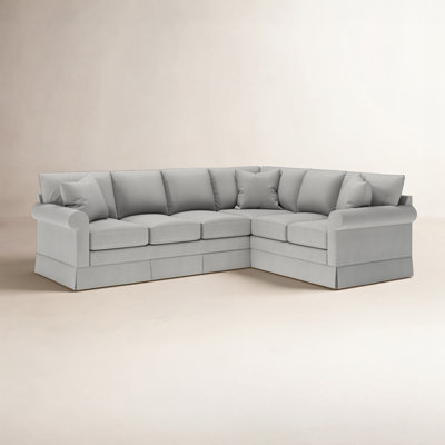 Friedman 115" W 2-Piece Upholstered Sectional with Foam and Down Blend Cushions