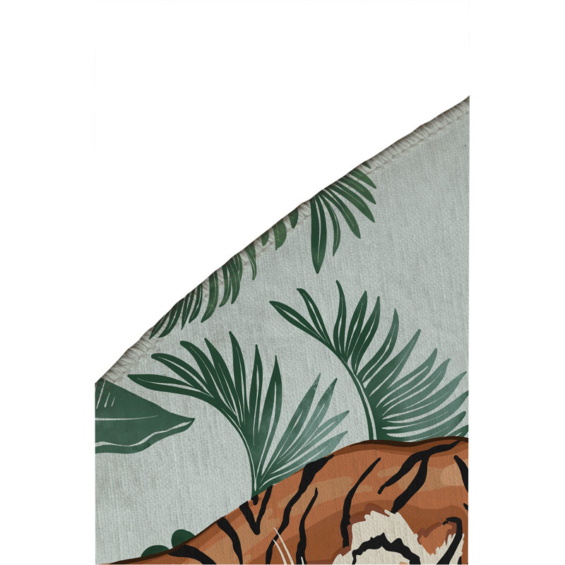 Rumble In the Jungle Outdoor Area Rug, Round 5'