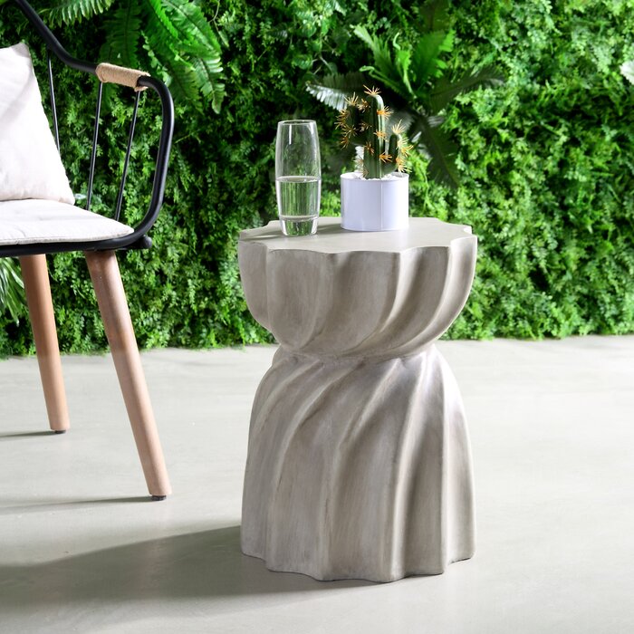 Williston Forge Rempe Stone/Concrete Side Table & Reviews | Wayfair