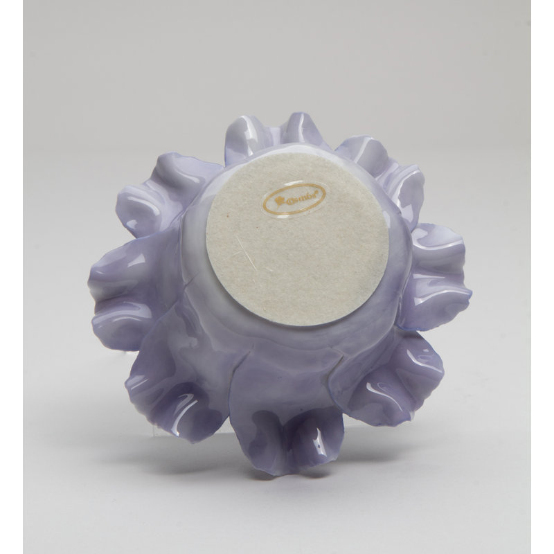 Small Purple Flower Tealight Holder- 4 1/4"D