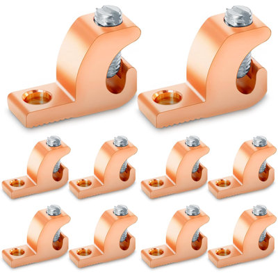OhLectric OL-43497 Lay-In Connector - Made With High Conductivity Copper Alloy - Copper Conductor Lay-In Connector 4-14 Wire Range, Pack of 10