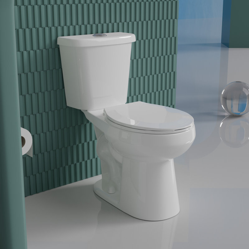 Toilette haute compacte 17 po ADA 17 po pour personnes âgées, 1,1 / 1,6 GPF Tornado Dual Flush, CARTE 1000 g, blanc, Blanc