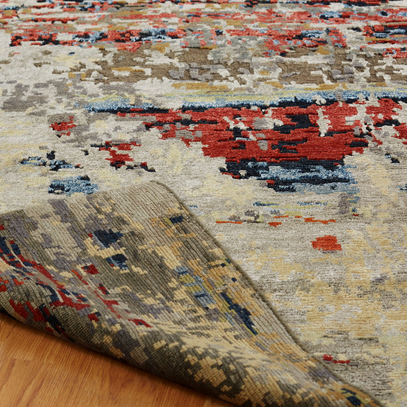 Hand Knotted Area Rug, Rectangle 8' x 10'