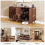 Buffet 59,05 "avec rangement, tablettes réglables