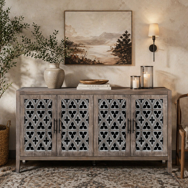 Armoire antique Hollow, Brun antique