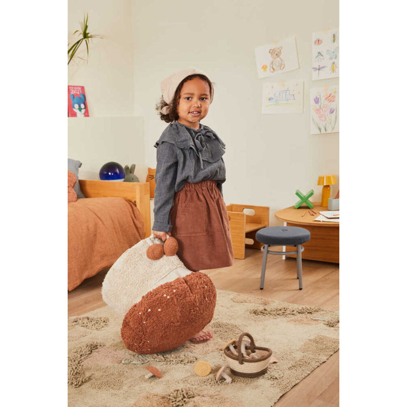 Mushroom Hunt Square Pouf