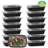 Disposable 24 oz Square Fast Food Containers - Pack of 50