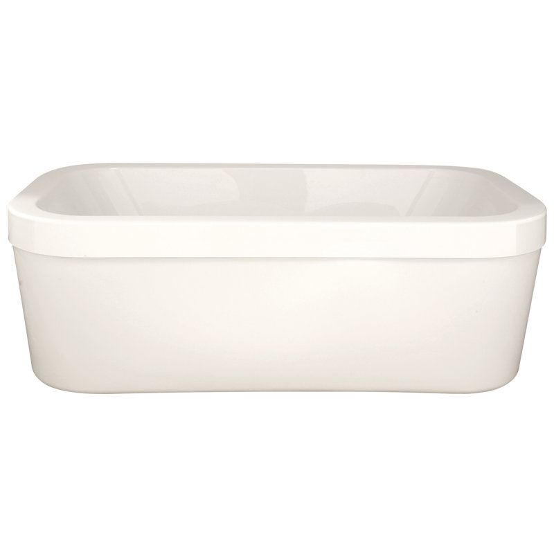 Elizabeth 72'' L Freestanding Soaking Bathtub, Polished Chrome