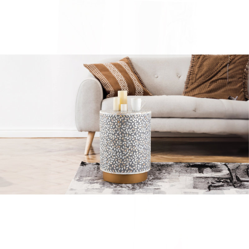 Table de bout grise, Gris