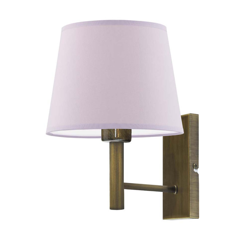 Axinia Armed Sconce, Antique Gold, Light Violet