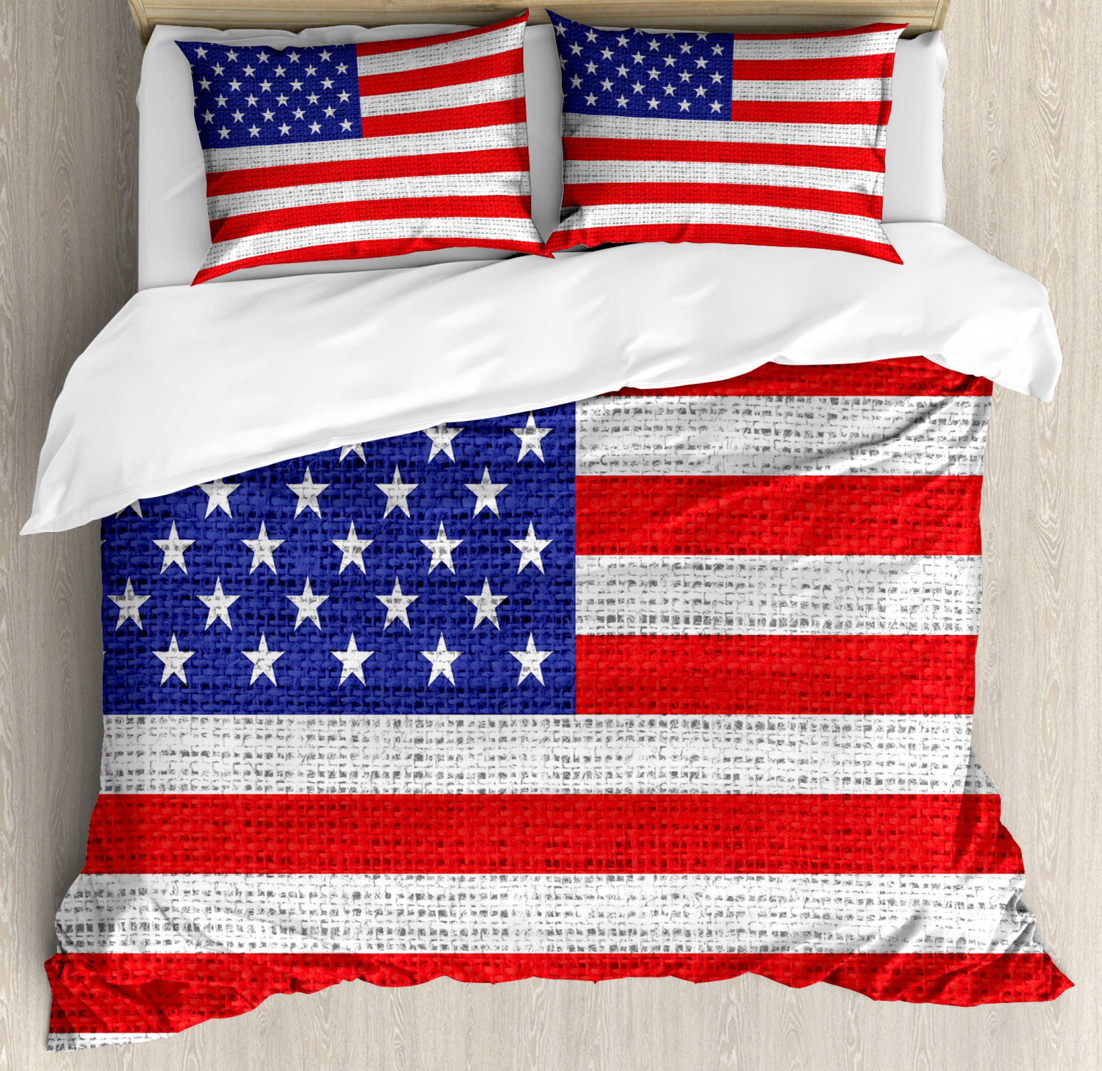 Ambesonne Usa Duvet Cover Set, Fourth Of July Independence Day Burlap ...