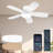 42 Inch Ceiling Fan With Light And Remote/App Control, Low Profi...