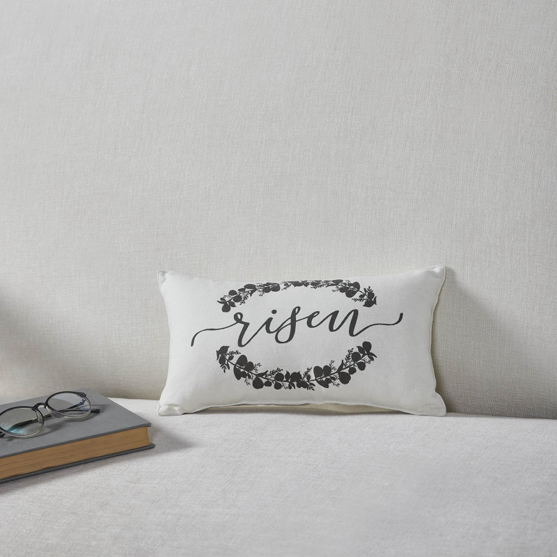 Risen Cotton Reversible Throw Pillow