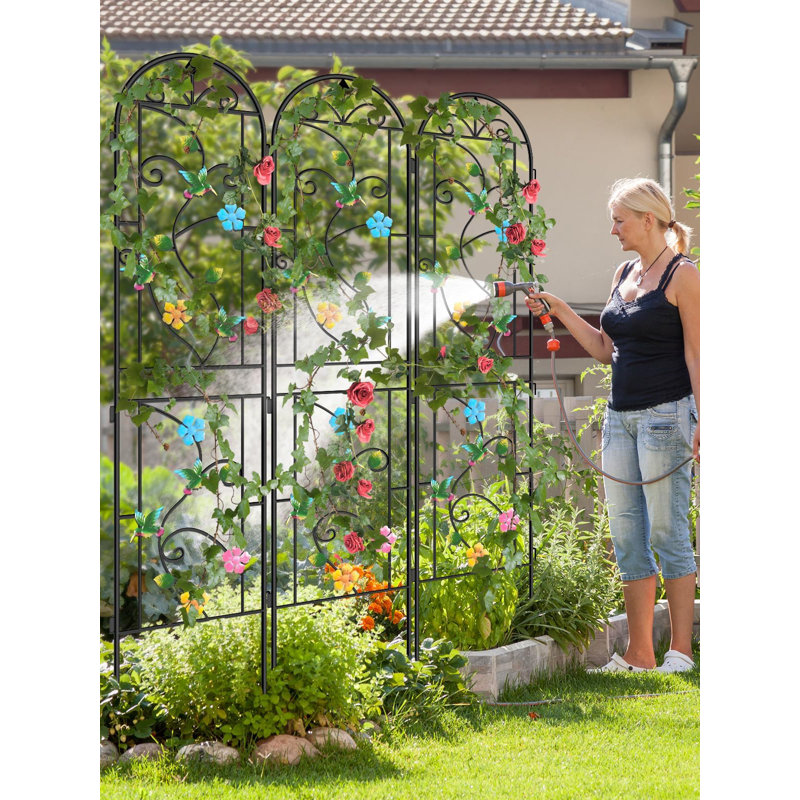 220cm H x 50cm W Metal Gothic Trellis