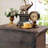 Transitional Rustic Solid Wood 3-Drawer Nightstand with Bronze Knobs