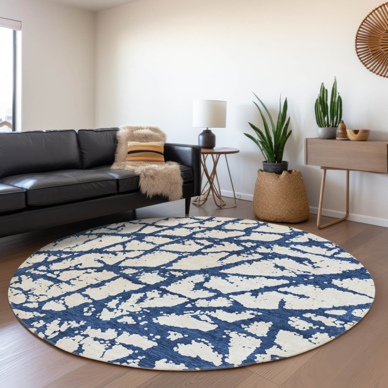  Chayden Area Rug with Non-Slip Backing, Round 8'