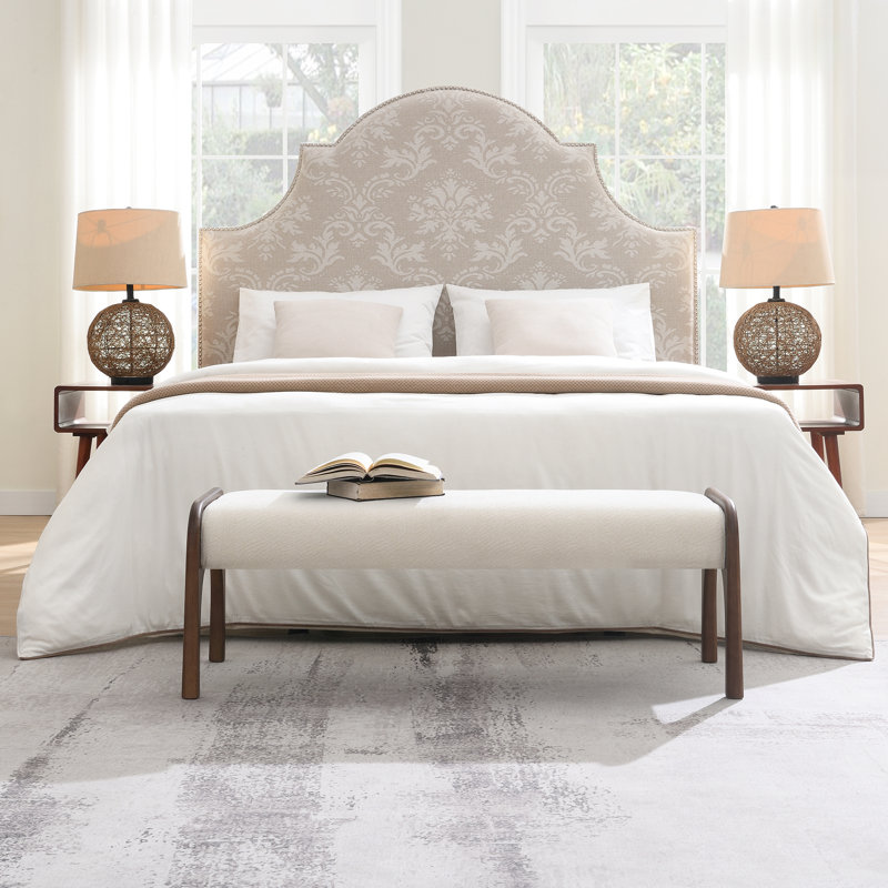Banc long rembourré 50,25 po, Beige