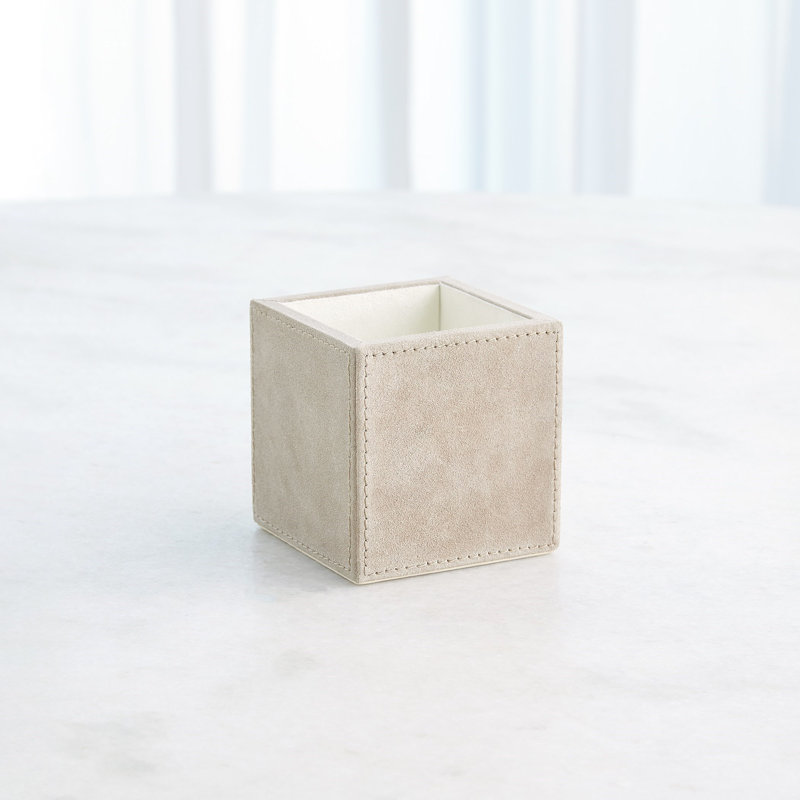 Posh Pencil Cup - Suède parchemin, Blanc