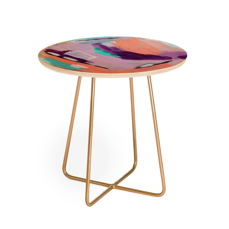 Solid Wood Top End Table
