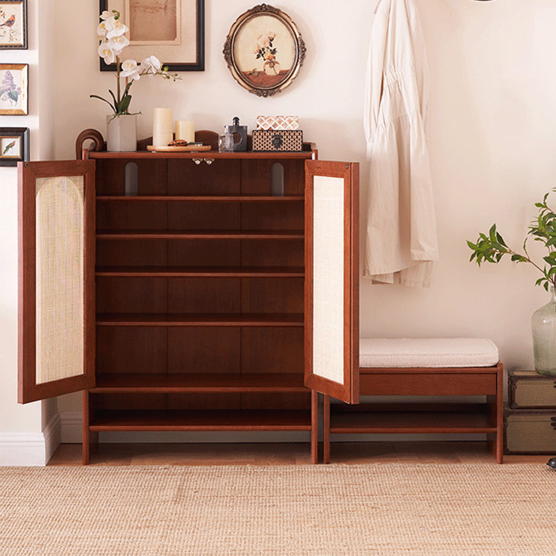 24 Pair Solid Wood Shoe Storage Cabinet