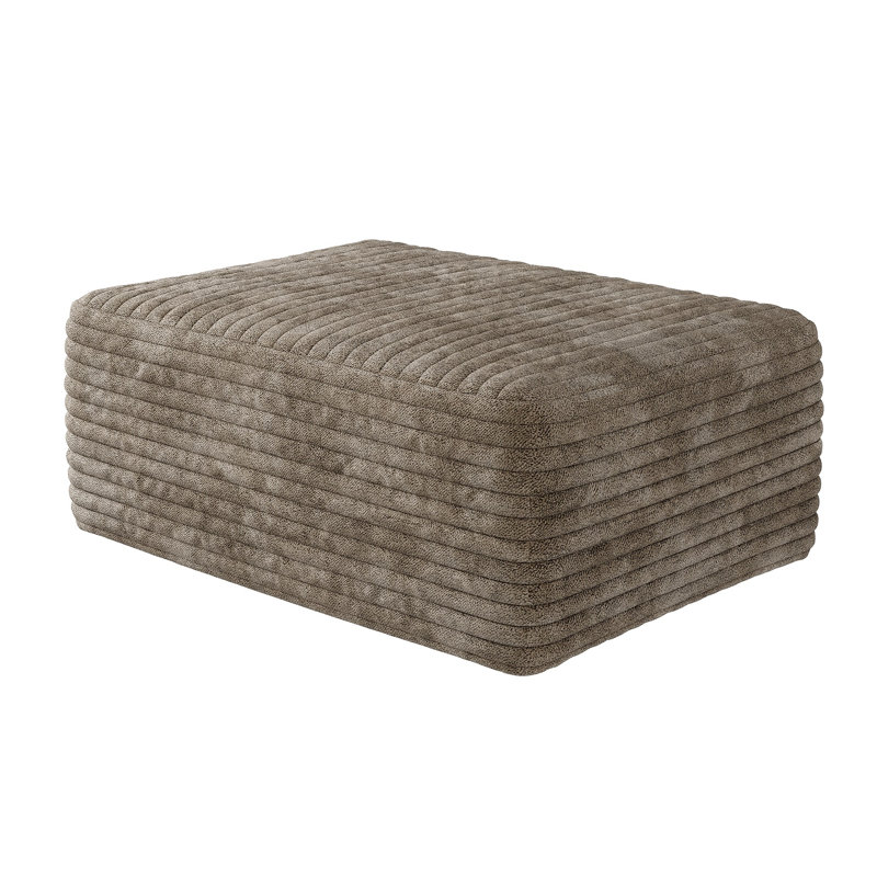 37.40"Sofa Ottoman ,No Assembly Required(Plush Corduroy Fabric), Camel