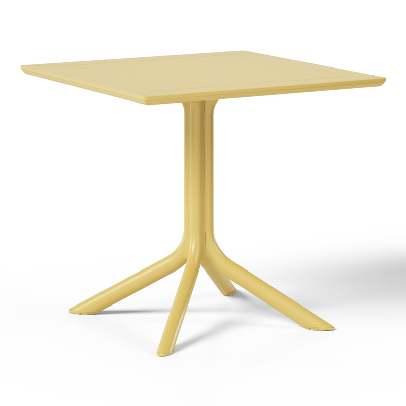 31.5" Outdoor Square Dining Table, Yellow