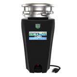 1/3 HP Continuous Feed Garbage Disposal with Power Cord, Stopper, Splash Guard